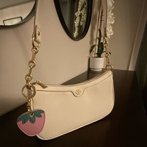 Nanette Lepore Cream Shoulder Bag with Gold Chain